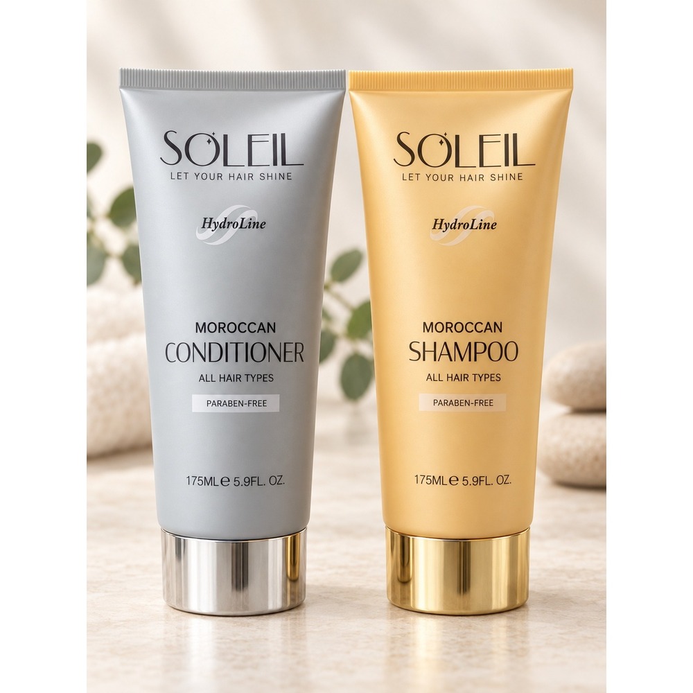 Soleil HydroLine Moroccan Shampoo & Conditioner Set 5.9 oz Each New